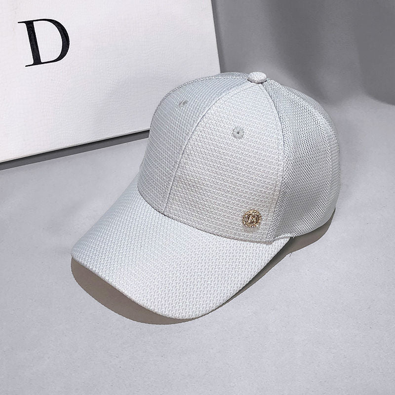 Women's Breathable Mesh Rhinestone Cap